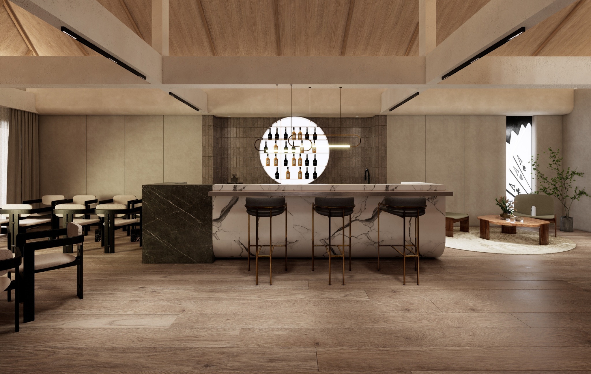 ออกแบบร้านบาร์ส่วนตัว Modern Luxury – L Bar | Living Inhabit